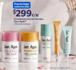 Walmart Teen again variedad productos faciales oferta