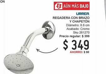 Sodimac Homecenter Regadera con brazo y chapetón oferta