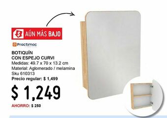 Sodimac Homecenter Botiquín con espejo curvi oferta