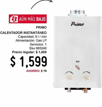 Sodimac Homecenter Calentador instantáneo oferta