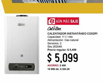 Sodimac Homecenter Calentador instantáneo coxdpi oferta
