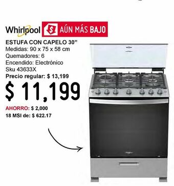Estufa con capelo 30"