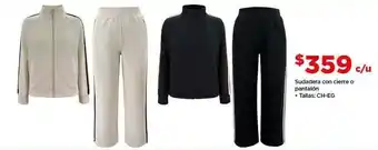 Sudadera con cierre o pantalon