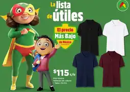 Bodega Aurrerá La lista de útiles - playera tipo polo (varios colores) oferta