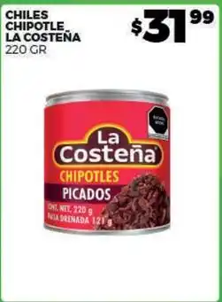 Merco La costeña - chile chipotle picados oferta