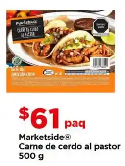 Bodega Aurrerá Marketside carne de cerdo al pastor oferta