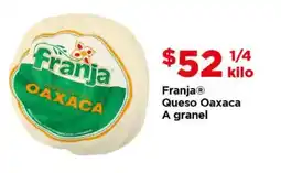 Bodega Aurrerá Franja queso oaxaca a granel oferta