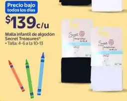 Walmart Secret treasures malla infantil de algodón oferta