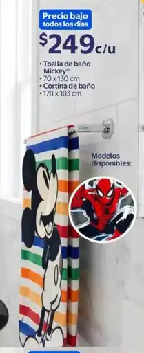 Walmart Mickey toalla de baño oferta