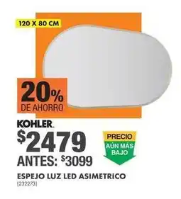 The Home Depot Kohler - espejo luz led asimetrico (232273) oferta