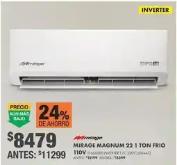 The Home Depot Mirage - magnum 22 1 ton frio inverter f/c oferta