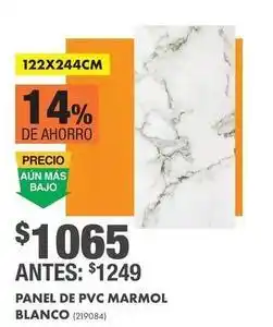 The Home Depot Panel de pvc marmol blanco (219084) oferta