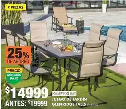 The Home Depot Hampton bay - juego de jardin glenridge falls oferta