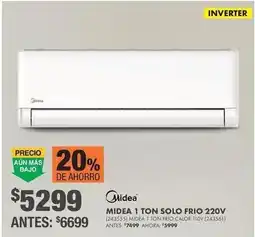 The Home Depot Midea - 1 ton solo frio 220v oferta