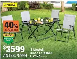 The Home Depot Juego de jardín platino oferta