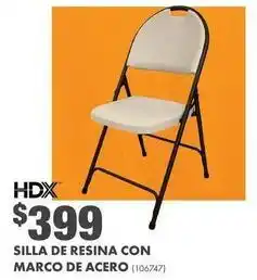 The Home Depot Hdx - silla de resina con marco de acero (106747) oferta