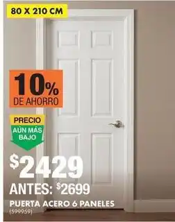 The Home Depot Puerta acero 6 paneles (599959) oferta