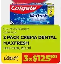 Woolworth Colgate - 2 pack crema dental maxfresh oferta