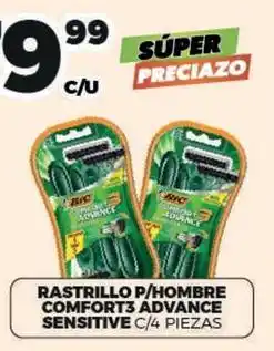 Merco Bic - rastrillo p/hombre comfort3 advance sensitive oferta