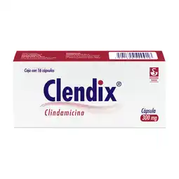 Farmacias YZA Clendix 300 mg - Caja con 16 cápsulas (Clindamicina) oferta