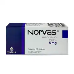 Farmacias YZA Norvas Amlodipino 5Mg 30 Tabs oferta