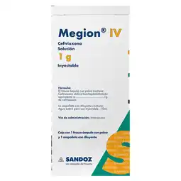 Farmacias YZA Megion Iv 1G/10Ml 1 Pz oferta