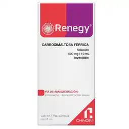 Farmacias YZA Renegy Solucion Inyectable 500Mg 10Ml oferta