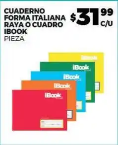 Merco Cuaderno forma italiana raya o cuadro pieza oferta