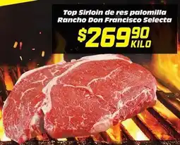 Soriana Híper Don francisco - top sirloin de res palomilla oferta
