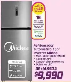 Soriana Híper Midea - refrigerador automático 15p³ inverter oferta