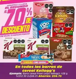 Soriana Híper Kellogg's - barra cereal froot loops 108 g oferta
