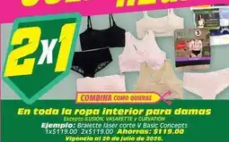Soriana Híper Julio - ropa interior para damas oferta