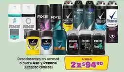 Soriana Híper Axe - desodorantes en aerosol o barra oferta