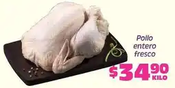 Soriana Híper Pollo entero fresco oferta