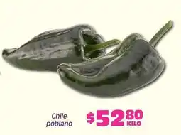 Soriana Híper Poblano - chile poblano oferta