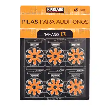 Costco Kirkland Signature baterías para auxiliares auditivos tamaño 13 48 piezas oferta