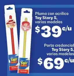 Soriana Híper Toy story 5 pluma con acrílico varios modelos oferta