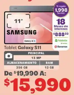Soriana Híper Samsung galaxy s11 tablet oferta