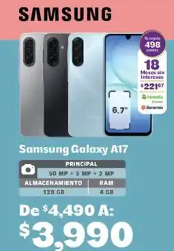 Soriana Híper Samsung galaxy a17 oferta