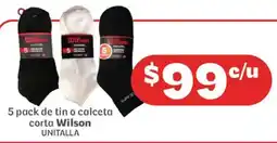 Soriana Híper Wilson tin o calceta corta unitalla oferta