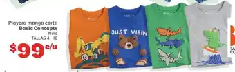 Basic concepts playera manga corta niño