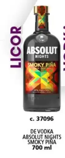 Bodegas Alianza Absolut vodka nights smoky pina oferta