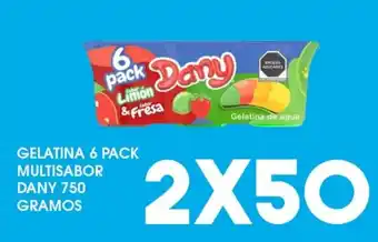 Dany gelatina 6 pack multisabor