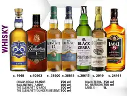 Bodegas Alianza Chivas regal 18 años ballantines 7 años oferta