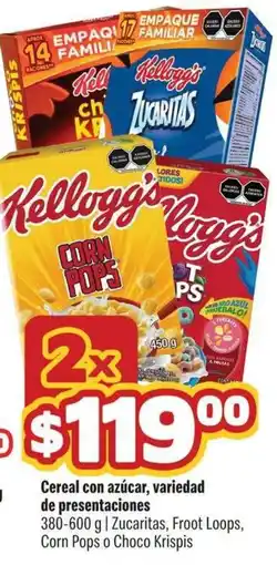 Smart & Final Kellogg's cereal con azúcar, variedad de presentaciones oferta