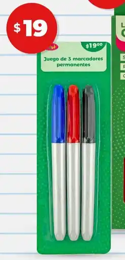 Tiendas Tres B Juego de 3 marcadores permanentes oferta