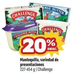 Smart & Final Challenge mantequilla, variedad de presentaciones oferta