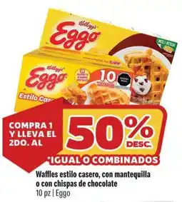 Smart & Final Kellogg's eggo waffles estilo casero, con mantequilla o con chispas de chocolate oferta