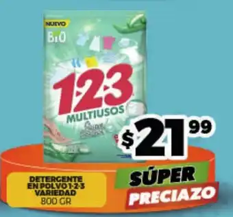 Merco 1-2-3 detergente en polvo variedad oferta