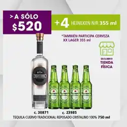 Bodegas Alianza Tequila Cuervo Tradicional Reposado Cristalino 100% oferta